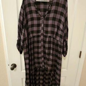 Torrid Black & Gray Black High Low Dress
